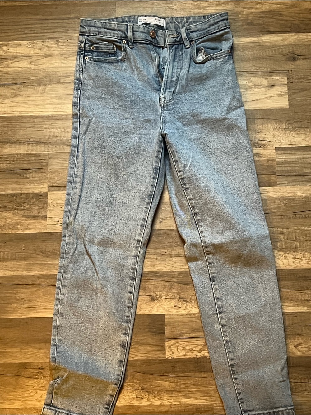 stradivarius Light Blue Mom Slim Jeans